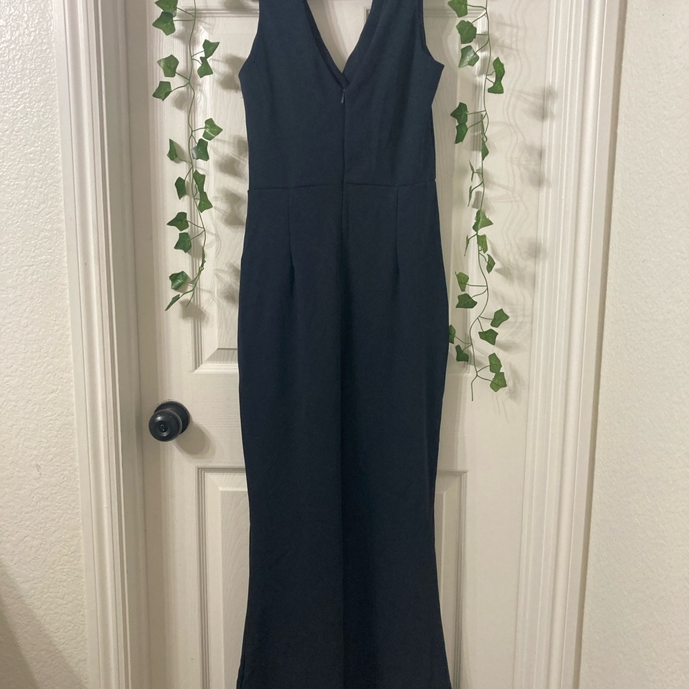 🔥NWOT Navy Blue Women’s Formal Long gown with slit size Medium🔥 - Picture 4 of 6